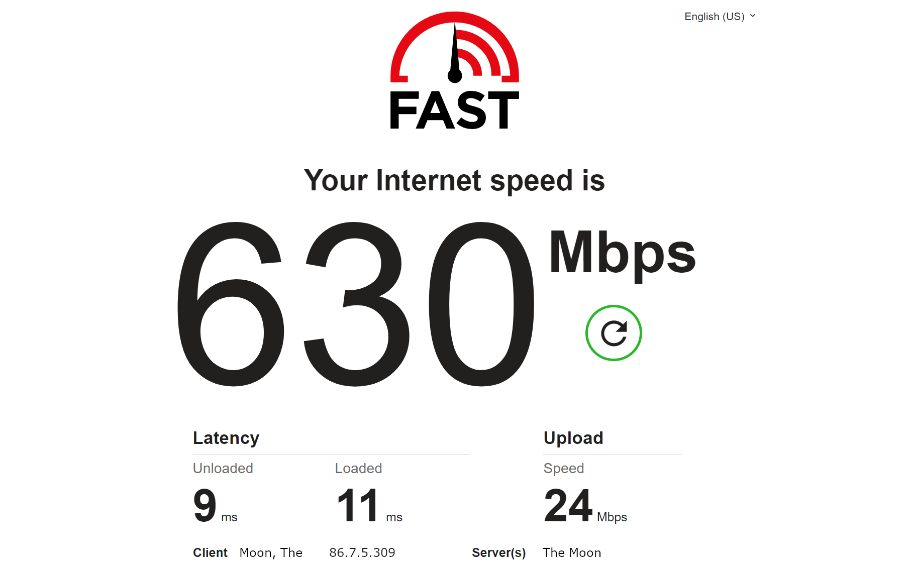 Internet test speed fast